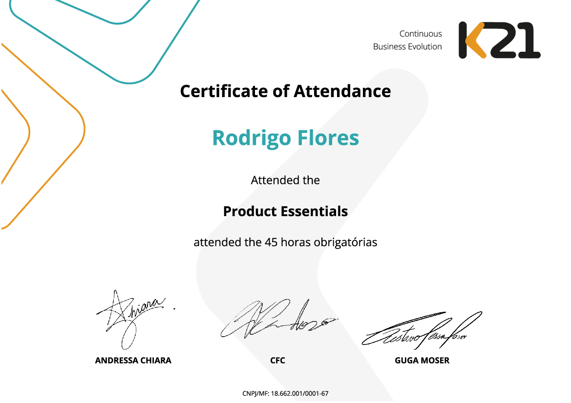 Certificado K21